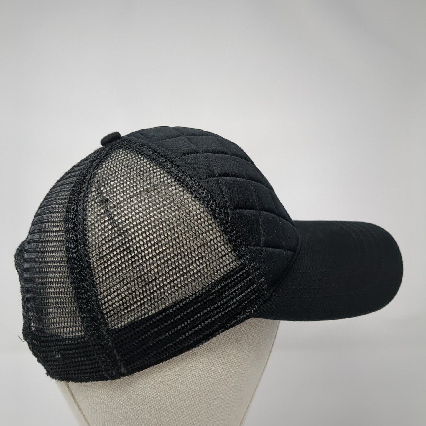 Promo Shop Snapback Trucker Hat Black One Size Mesh Back Quilted HG