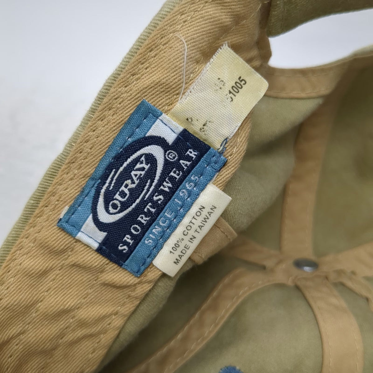 Ouray Sportswear Baseball Cap Beige Blue One Size Wolfeboro Lake Strapback Hat