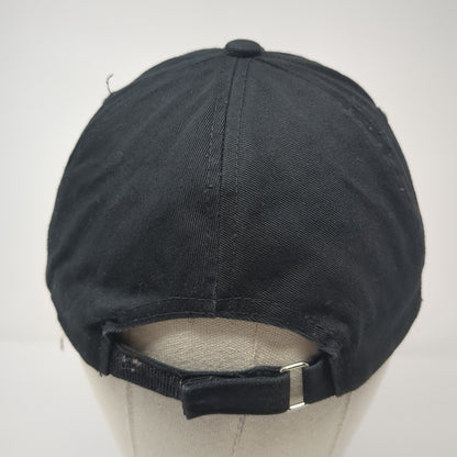 Unbranded Strapback Hat Black One Size Adjustable Lightweight 6 Panel Blank
