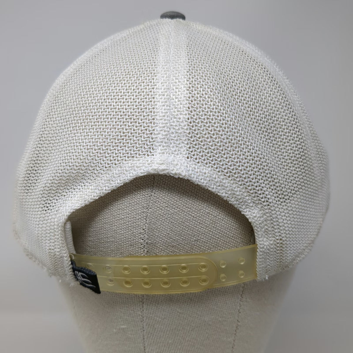 Outdoor Cap Trucker Hat Gray White OSFM Snapback Twin City Tile Leather Patch