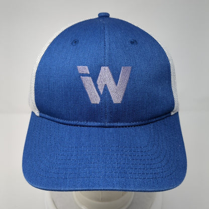 Letter W Snapback Trucker Hat Blue OS Adjustable Mesh Back Port Authority