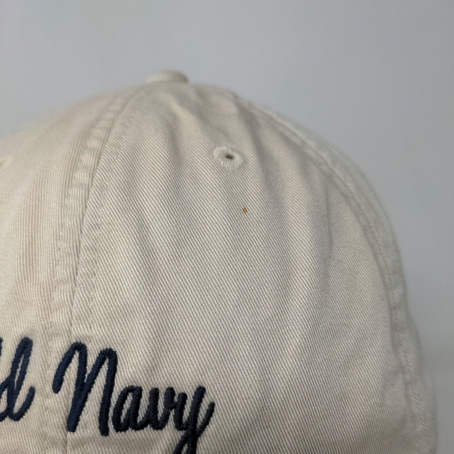 Old Navy Men's Strapback Hat Tan Size M/L Embroidered Logo Cotton