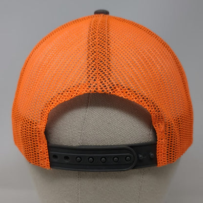 Outdoor Cap Trucker Hat Gray Orange OSFM Mesh Snapback Ontario Building Center