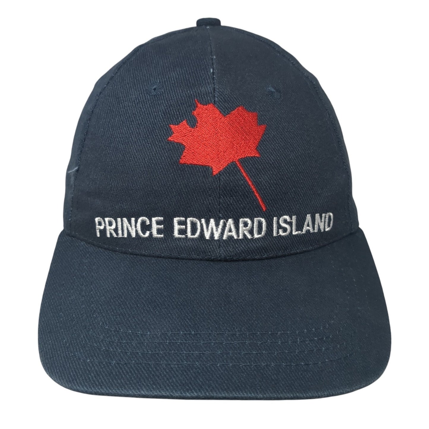 Prince Edward Island Strapback Baseball Cap Blue One Size Adjustable Embroidered