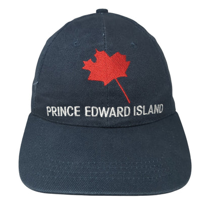 Prince Edward Island Strapback Baseball Cap Blue One Size Adjustable Embroidered