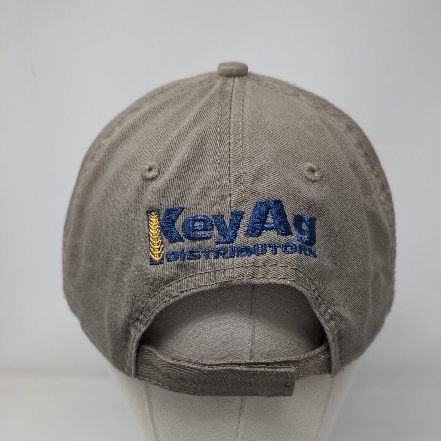 AT. Films Strapback Hat Tan One Size Embroidered KeyAg Port & Company