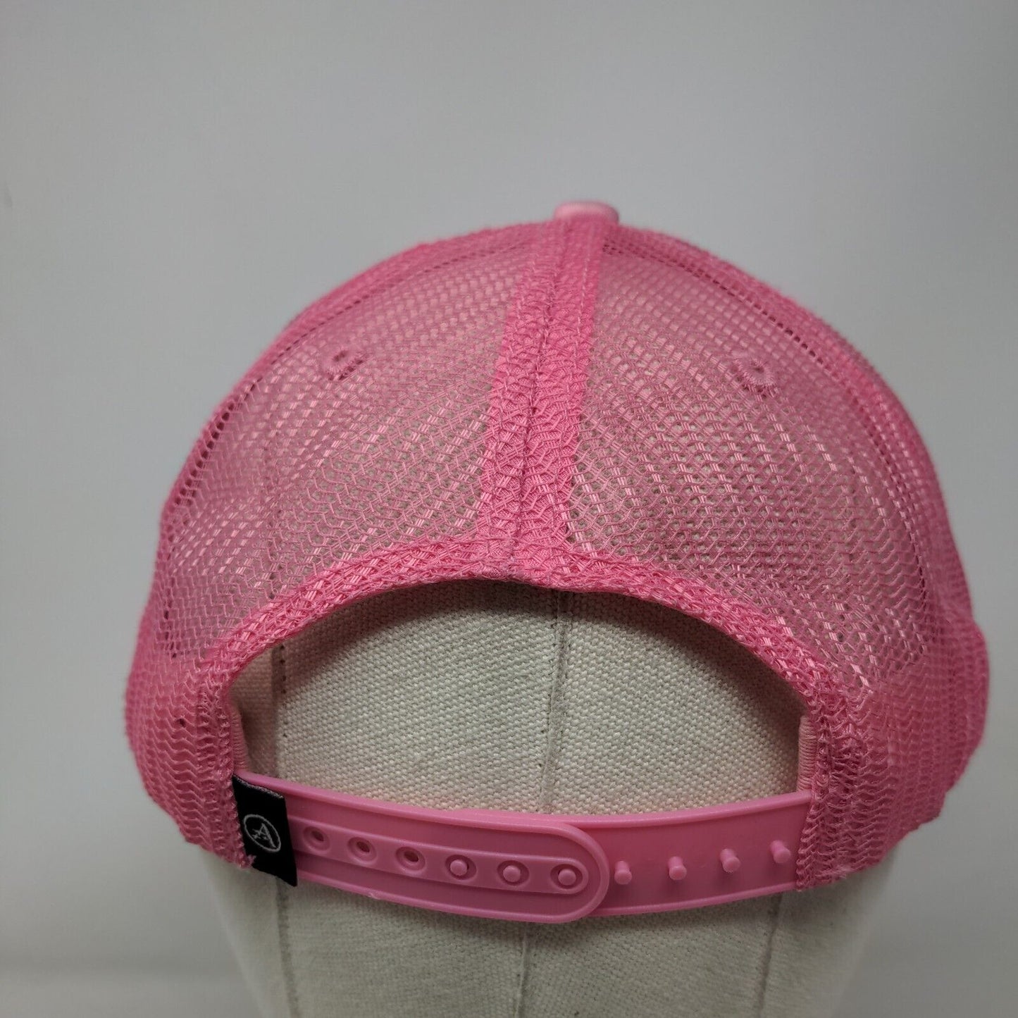 Almost Someday Snapback Trucker Hat Pink One Size Adjustable Mesh Back