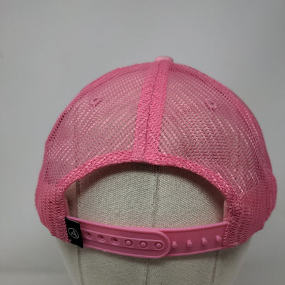 Almost Someday Snapback Trucker Hat Pink One Size Adjustable Mesh Back