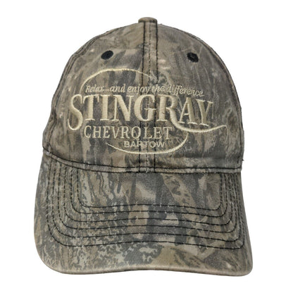 Stingray Chevrolet Bartow Strapback Hat Camo One Size Embroidered 6 Panel