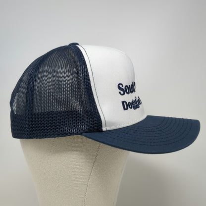 Yupoong Trucker Hat Blue One Size South Paws Doggie Daycare Mesh Back Snapback