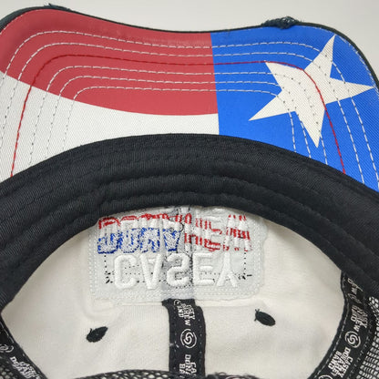 BV3 Casey Donahew Band Baseball Cap White OSFM Texas Flag Camo Distressed Hat