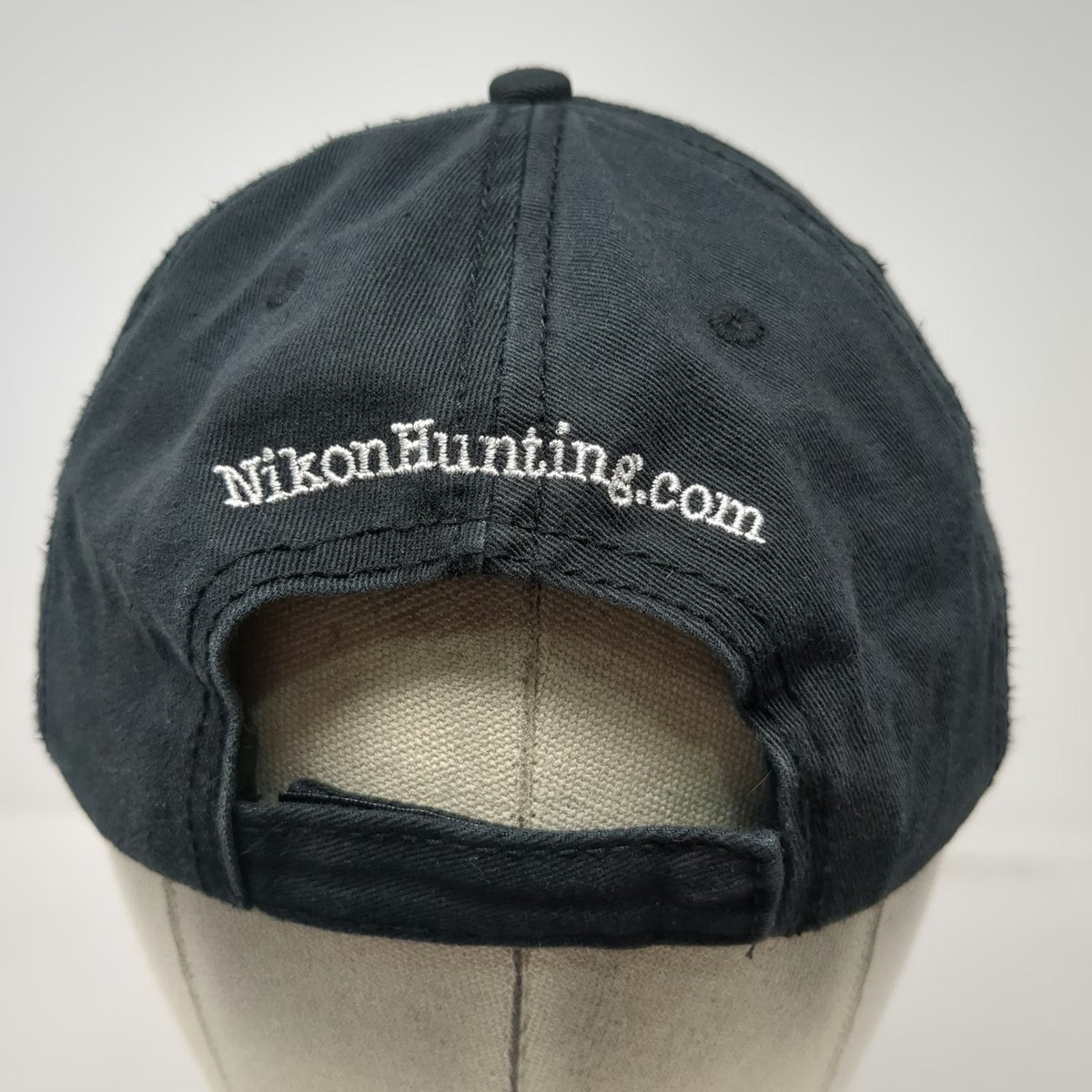 Otto Baseball Cap Black One Size Nikon Hunting Spot On Target Logo Strapback Hat