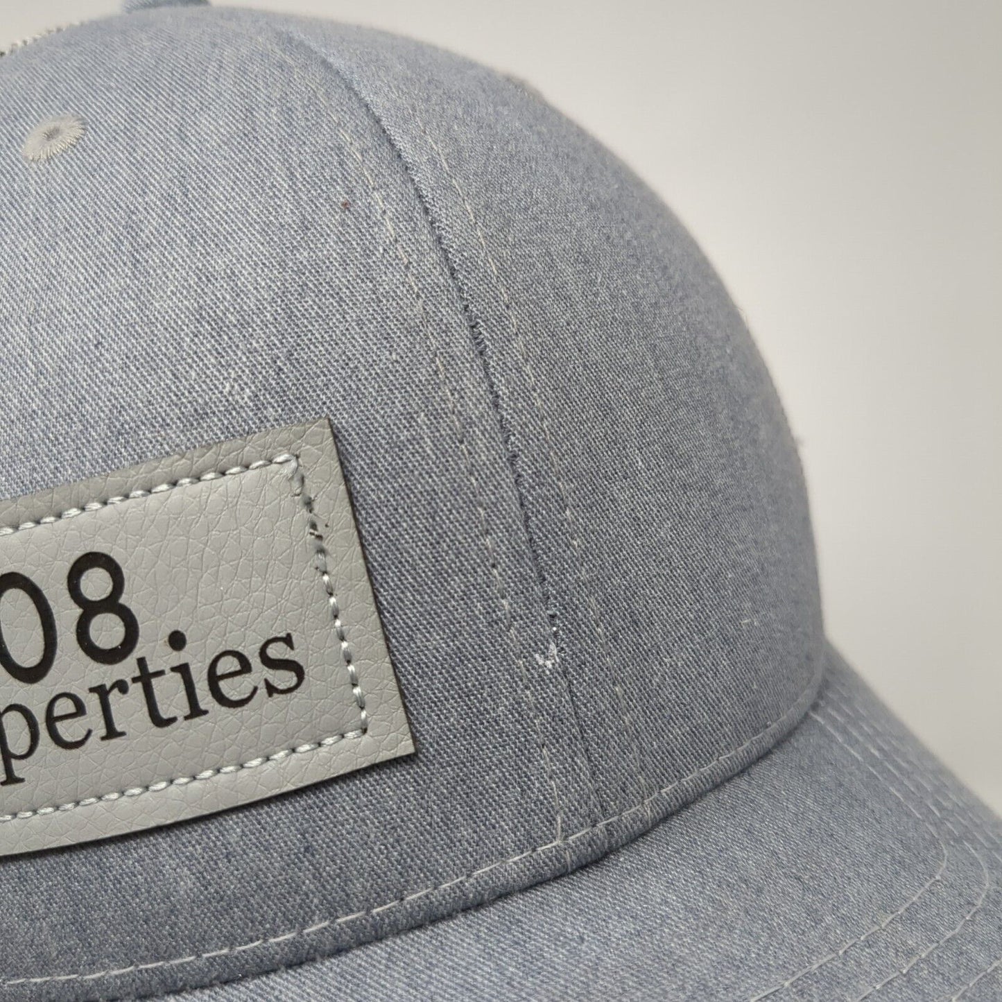 208 Properties Snapback Trucker Hat Gray OS Adjustable Mesh Back Richardson