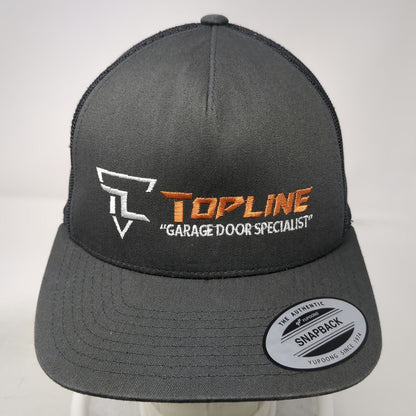 Yupoong Trucker Hat Gray One Size Snapback Topline Garage Door Specialist Logo