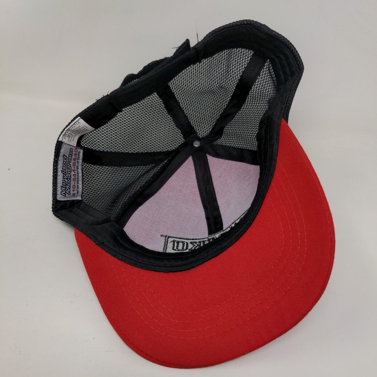 Tamko Building Products Strapback Mesh Back Trucker Hat Red OSFA Colorblock