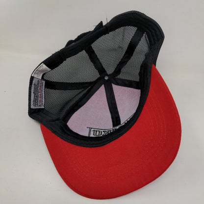 Tamko Building Products Strapback Mesh Back Trucker Hat Red OSFA Colorblock