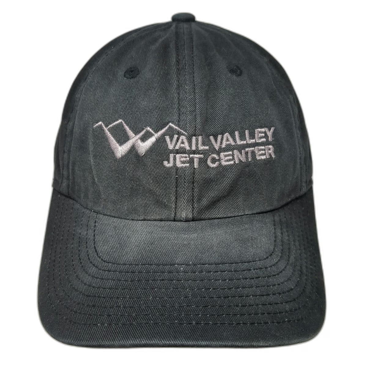 Port Authority Baseball Cap Black One Size Vail Valley Jet Center Strapback Hat