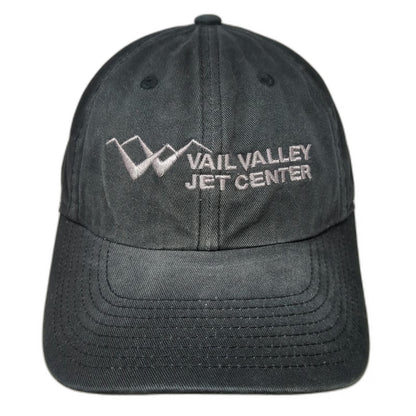 Port Authority Baseball Cap Black One Size Vail Valley Jet Center Strapback Hat