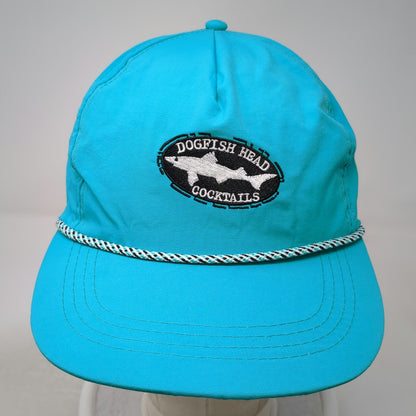 Dogfish Head Cocktails Hat 5 Panel Blue OSFM Rope Snapback Shark Logo Brewery