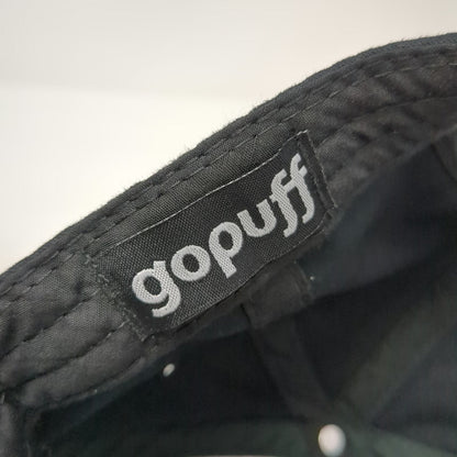 Gopuff Baseball Cap Black White One Size Slideback Embroidered Logo 6 Panel Hat
