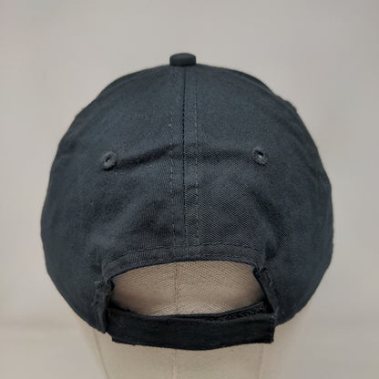 OC Strapback Hat Black One Size Adjustable Embroidered 6 Panel Port & Company