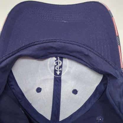 Port Authority Strapback Hat Blue One Size Embroidered Logo Adjustable