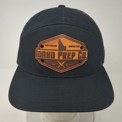 Idaho Prep Co. Patch Snapback Mesh Back Trucker Hat Black One Size