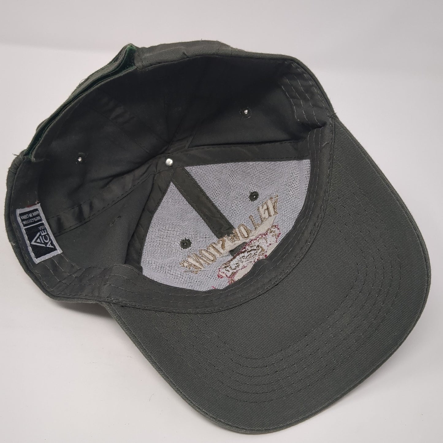 Yellowstone National Park Strapback Hat Gray One Size Embroidered ACE