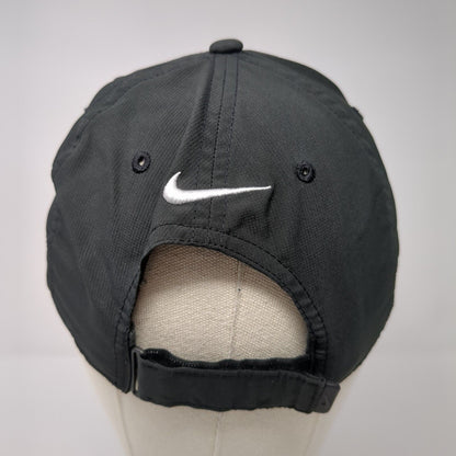Nike Swoosh Strapback Hat Black OSFM Embroidered Logo Adjustable Solid