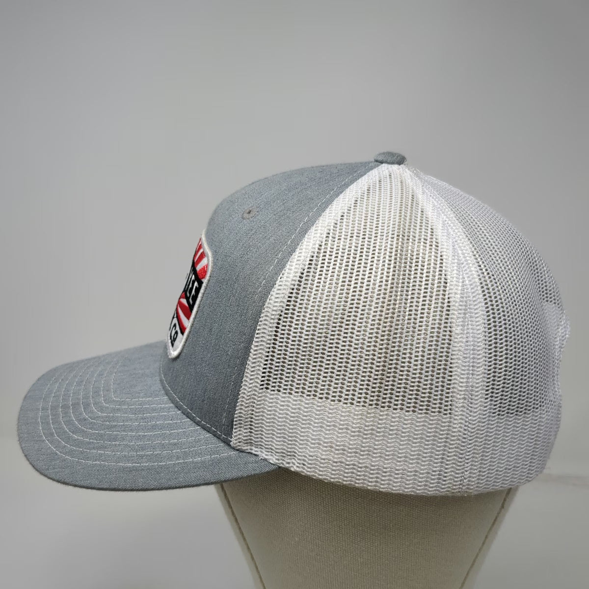 Richardson Yee Yee Apparel Co Trucker Hat Gray One Size Snapback Mesh Back Patch