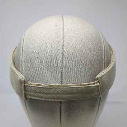 GTM Sportswear Visor Beige One Size Lions Logo Embroidered Strapback Cotton Hat