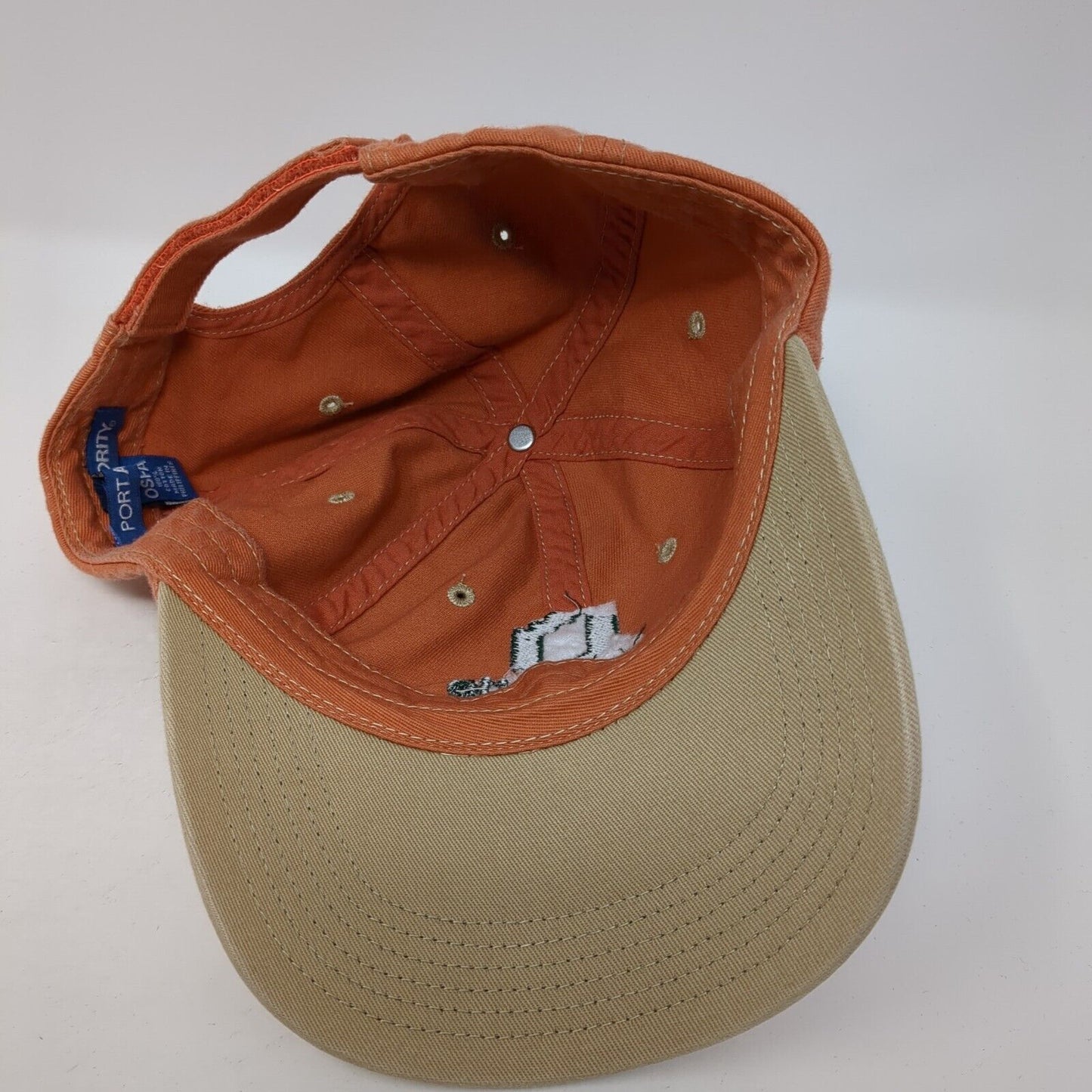 Oldcastle Precast Strapback Hat Orange OS Adjustable Embroidered Port Authority