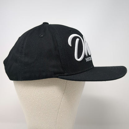 DH HD Snapback Hat Black One Size Hockey Development Logo Flat Brim Embroidered