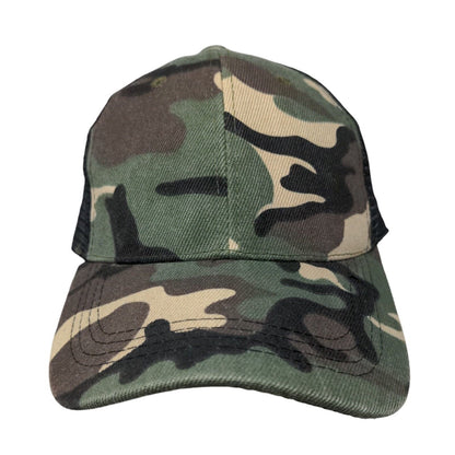 SAL Snapback Trucker Hat Camouflage One Size Adjustable Mesh Back 6 Panel