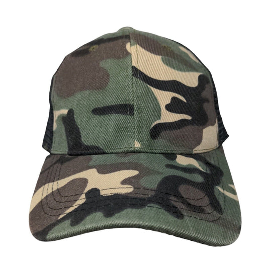 SAL Snapback Trucker Hat Camouflage One Size Adjustable Mesh Back 6 Panel