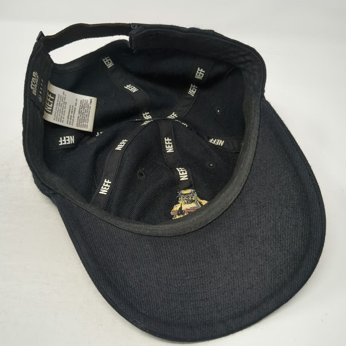 Neff Star Wars Stormtrooper Hat Black Baseball Cap One Size Slideback Graphic