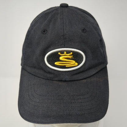 Cobra Fitted Hat Black One Size Adjustable Embroidered Vented Holes 6 Panel