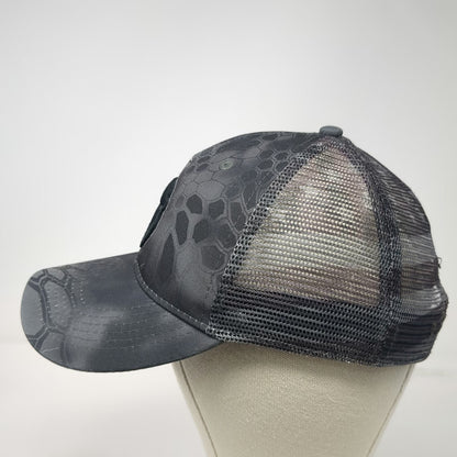 Kryptek Trucker Hat Gray Black One Size Typhon Camo Spartan Helmet Mesh Snapback