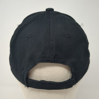 George Strapback Hat Black One Size Adjustable Solid Vent Holes Blank
