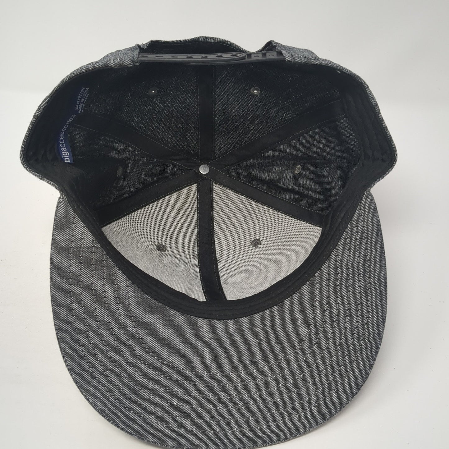 Big Accessories Snapback Hat Gray One Size Adjustable Solid Blank