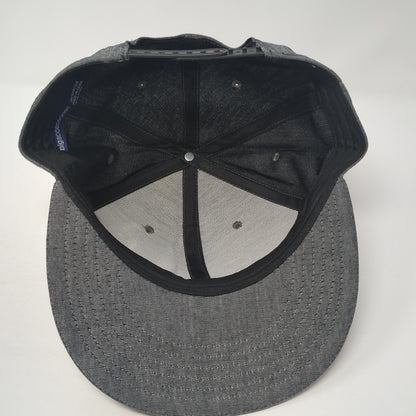 Big Accessories Snapback Hat Gray One Size Adjustable Solid Blank