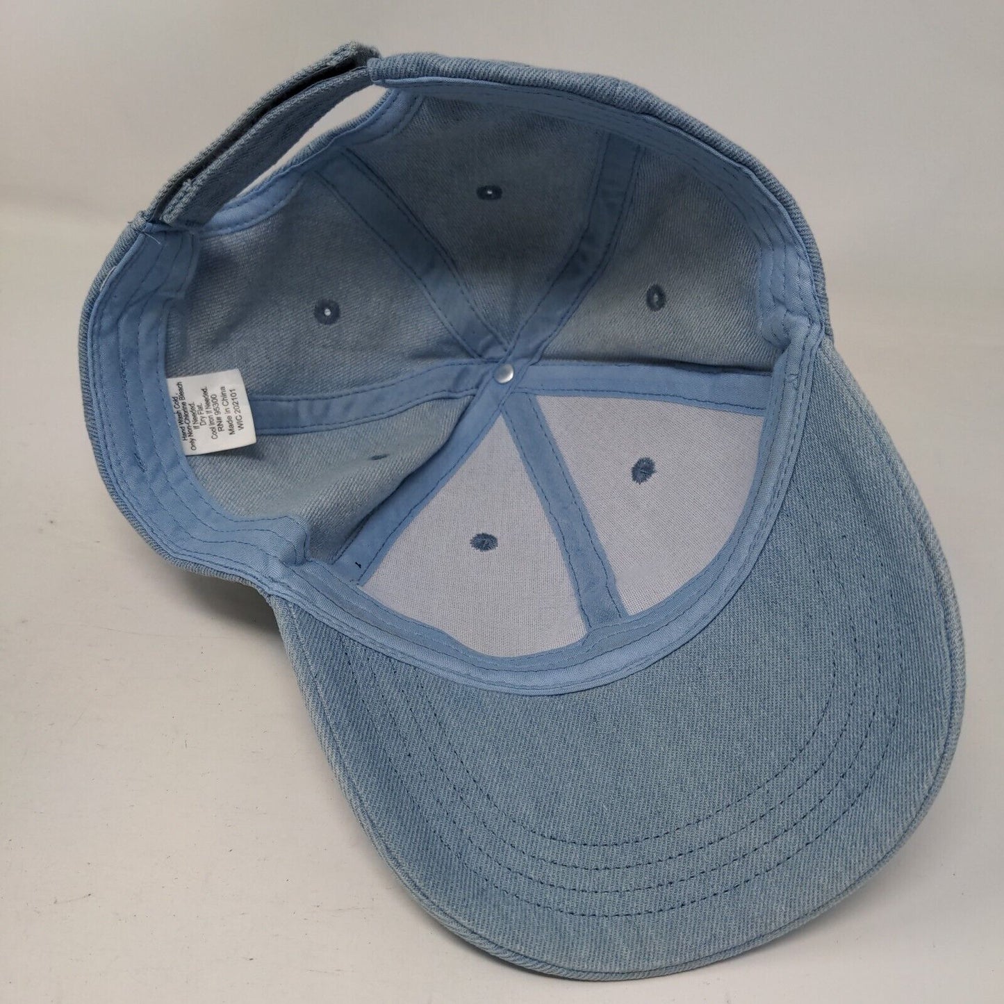 Westloop Strapback Hat Blue OSFM Adjustable Vented Holes 6 Panel Blank