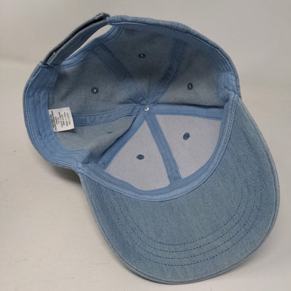 Westloop Strapback Hat Blue OSFM Adjustable Vented Holes 6 Panel Blank