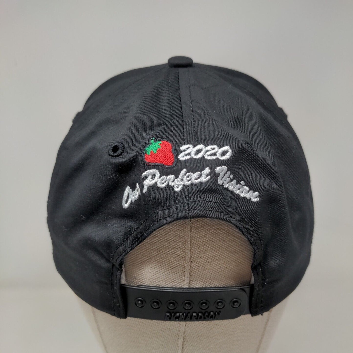 Cool Strawberry Snapback Hat Black M/L Embroidered Richardson Pro 212