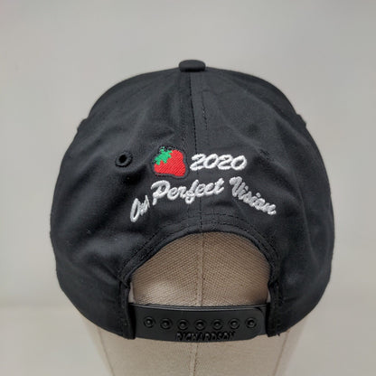 Cool Strawberry Snapback Hat Black M/L Embroidered Richardson Pro 212