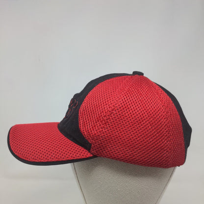 Paris Strapback Hat Red One Size Embroidered Adjustable Colorblock