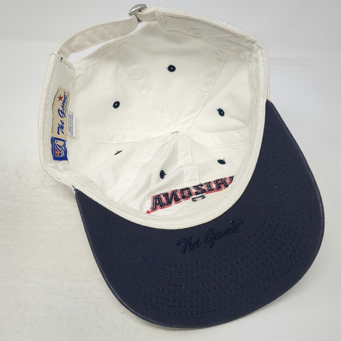 The Game Arizona Wildcats NCAA White Baseball Cap One Size Slideback Cotton Hat