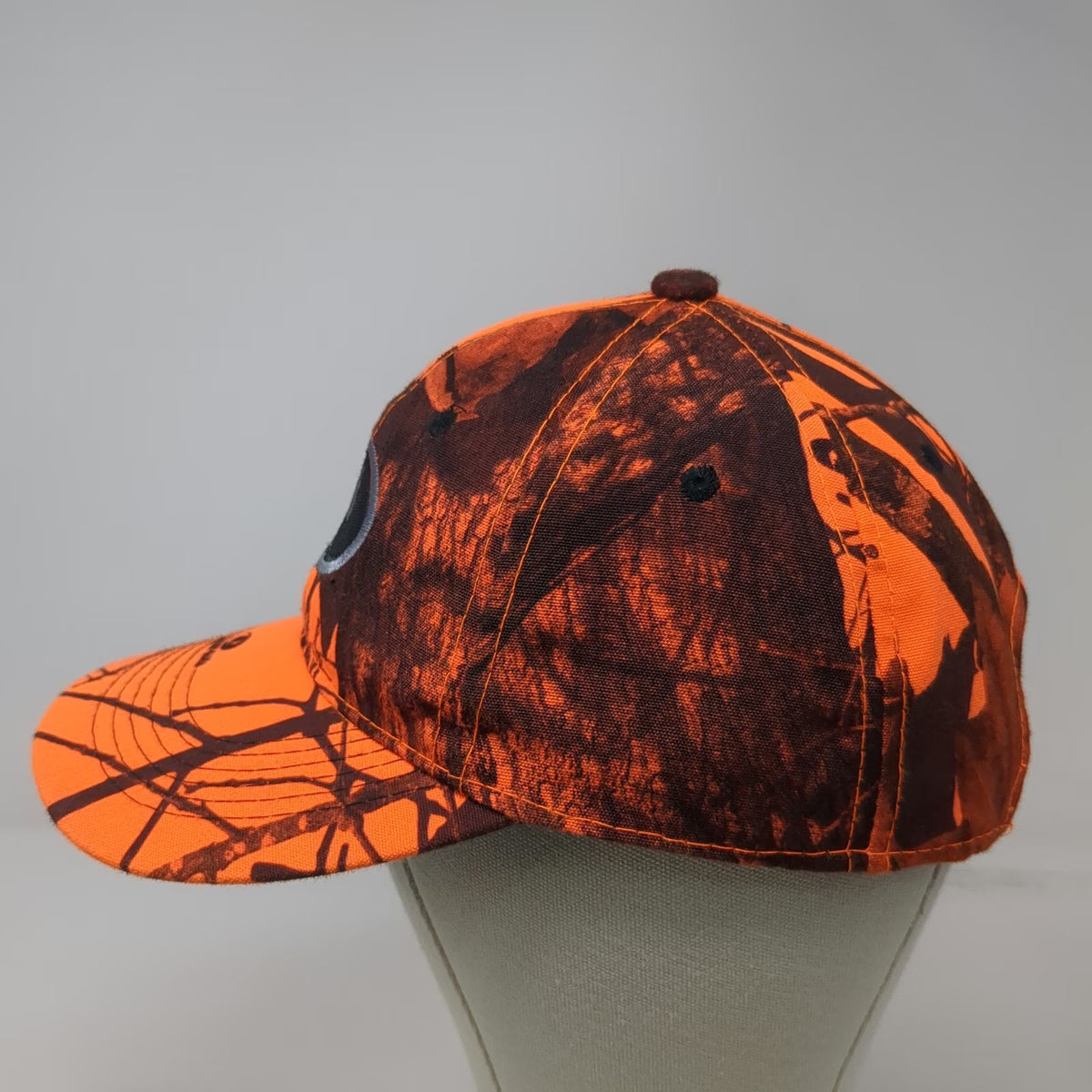 Mossy Oak Baseball Cap Orange Camo One Size Strapback Hunting Outdoor Logo Hat