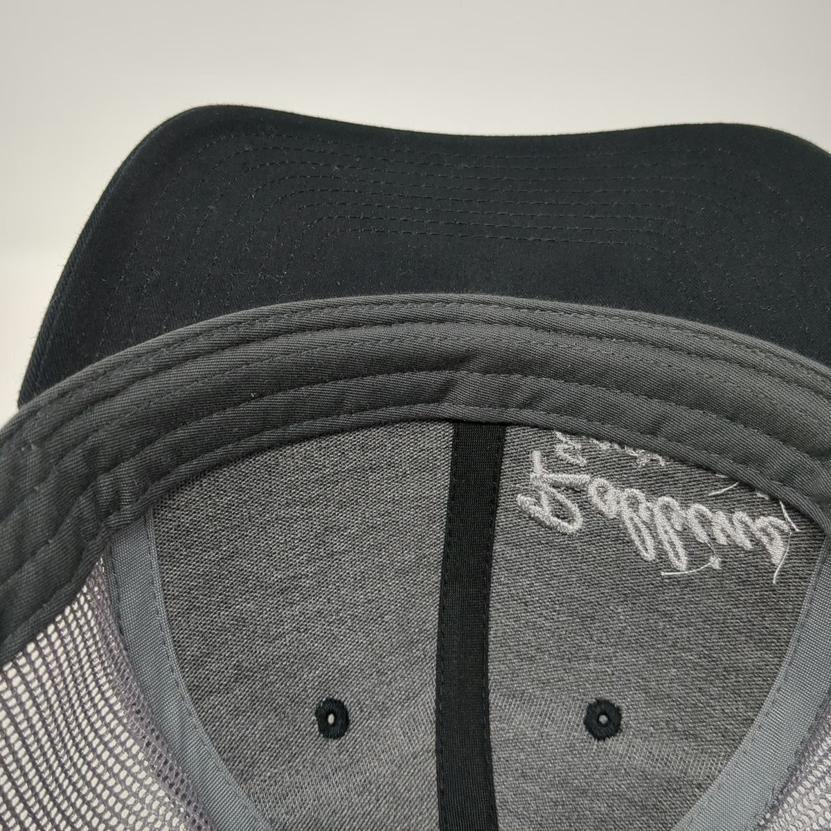 Richardson Trucker Hat Black Gray One Size Robbins Equipment Mesh Snapback Cap