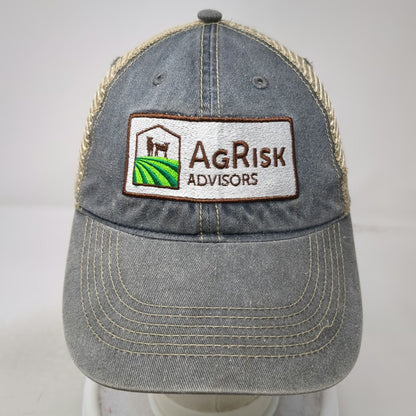 Ouray Trucker Hat Gray Beige One Size Mesh Snapback Patch AgRisk Advisors